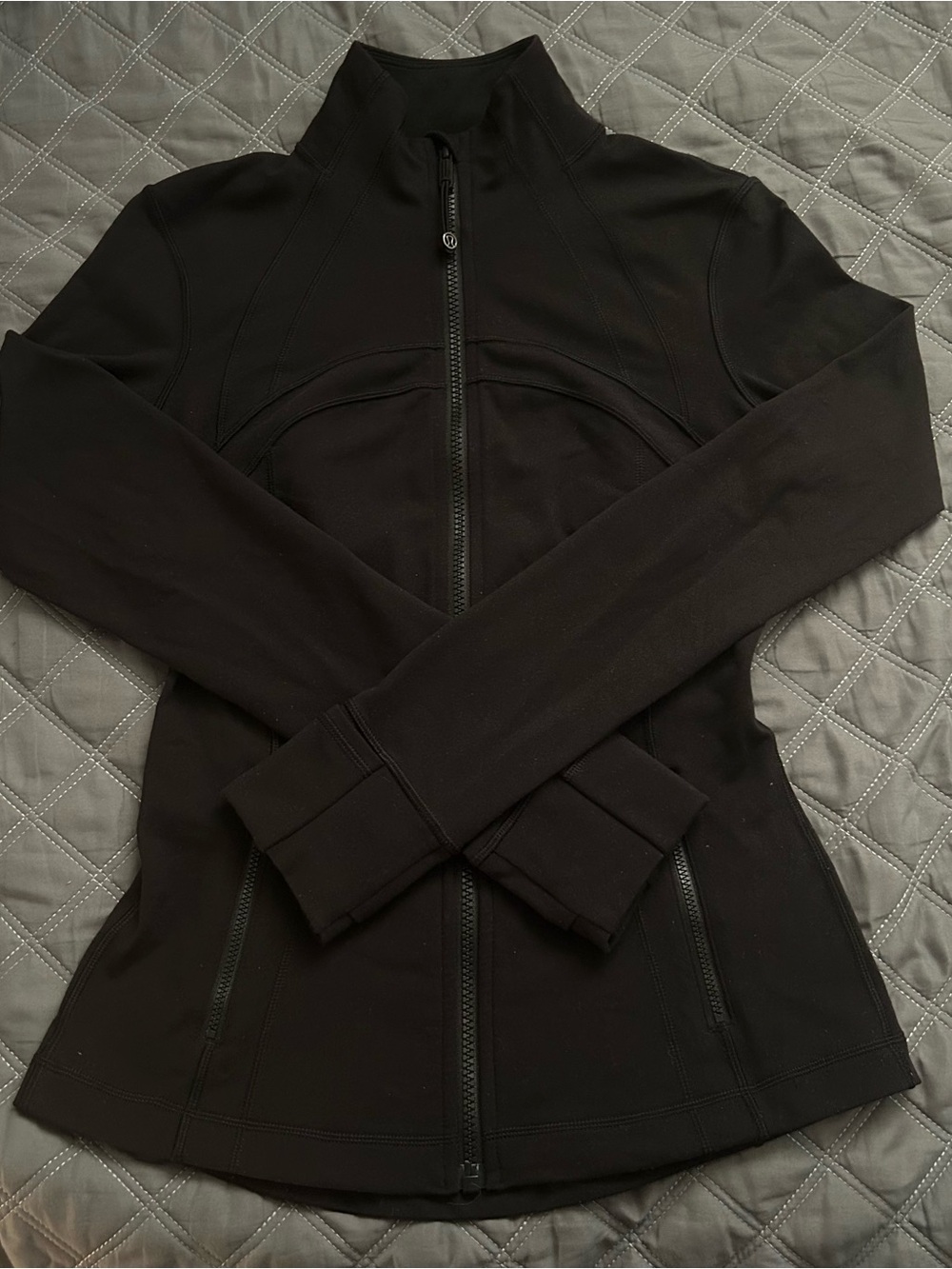 lululemon athletica Black Zip-Up Bomber Jacket